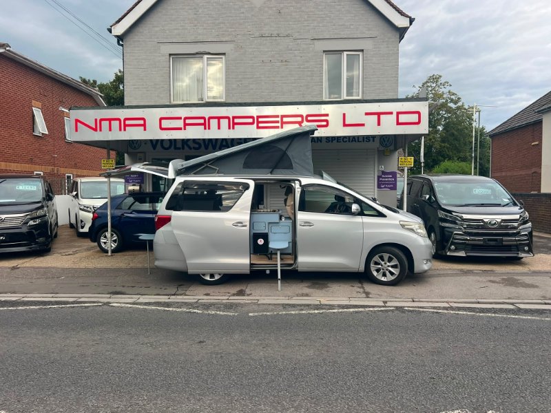 2009 Toyota Alphard Campervan 240G CAMPER POP TOP ROOF 2.4 PETROL AUTOMATIC AIR CONDITIONING ULEZ BIMTA JERVIC CERTIFICATED